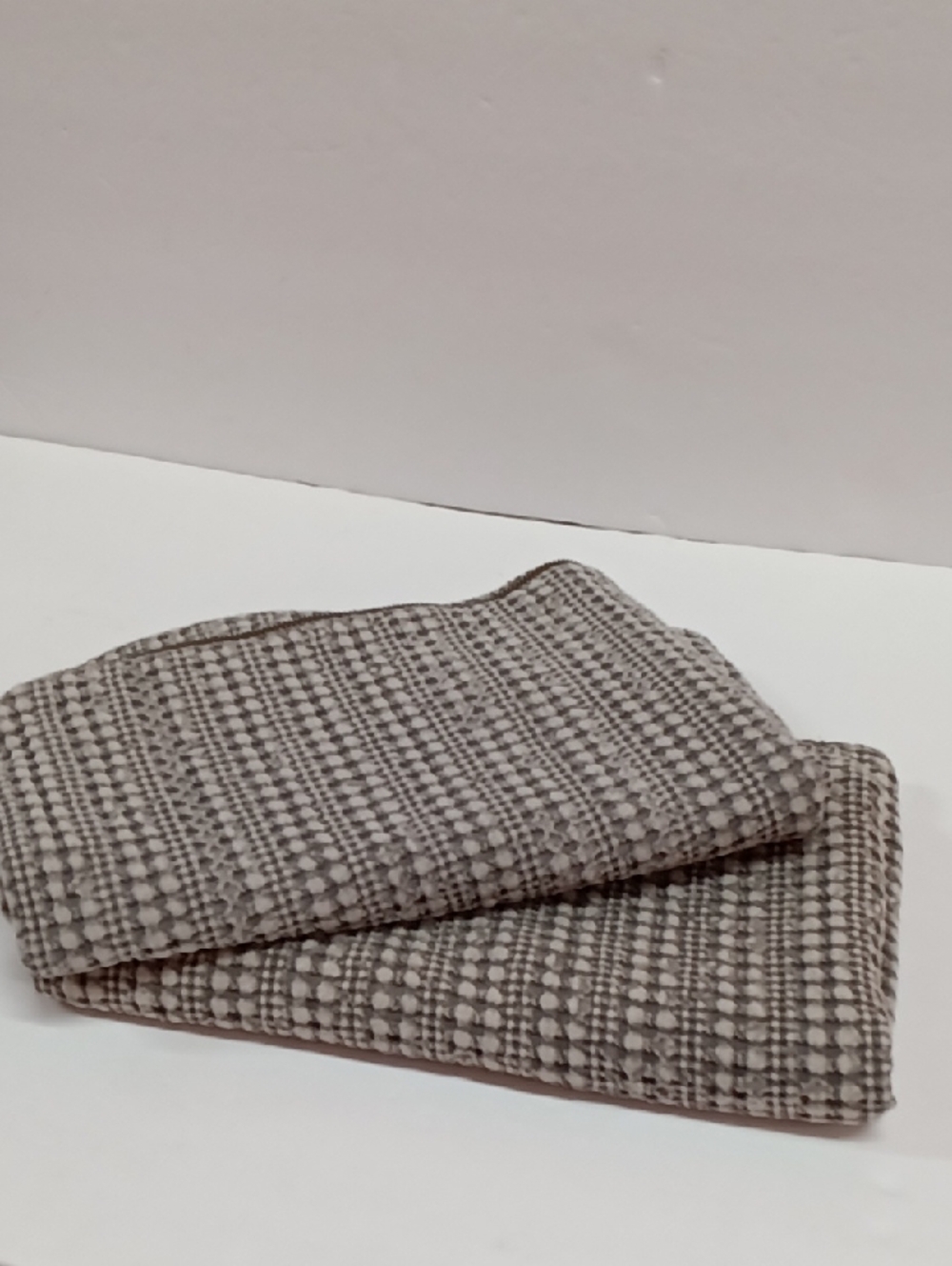 Pottery Barn Honeycomb Cotton Lumbar Pillow Cover Gray *Matching Pair*